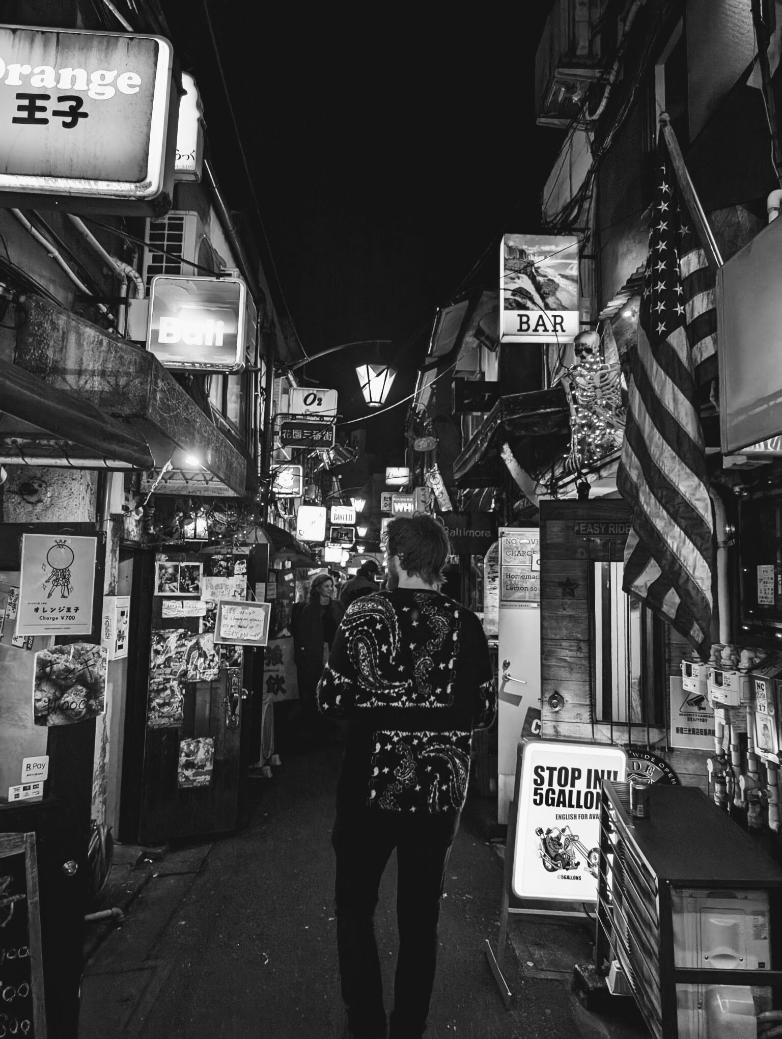 Portrait of Alex Wolf outdoors at night
